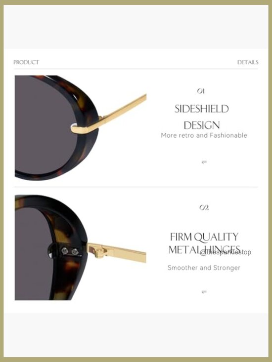 Oversized Aviator Sunglasses Retro Style UV400 Protection